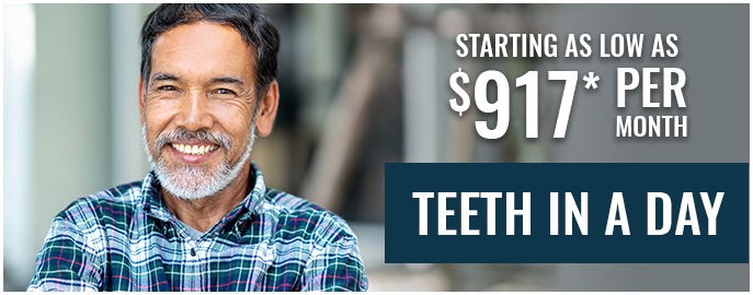Tysons special offer teeth in a day for $917* Per month